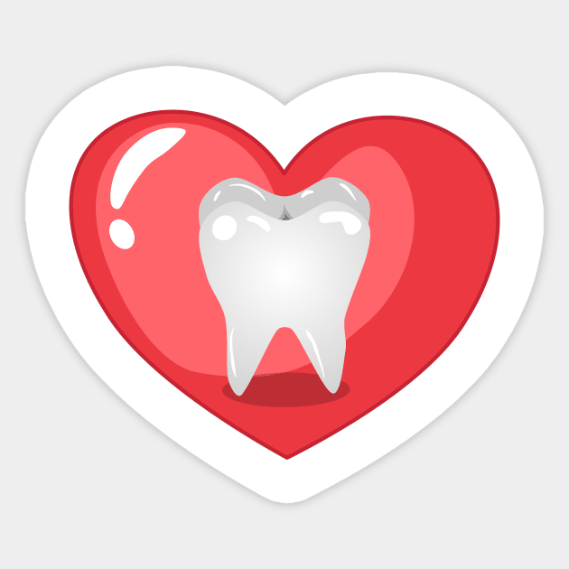 I love my teeth Sticker by chrstdnl